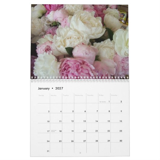 Peonies 2015 Agenda Kalender (Jan 2027)