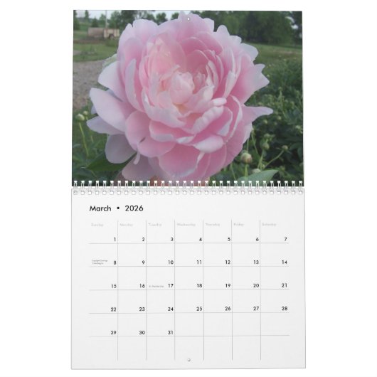 Peonies 2016 Agenda Kalender (Mar 2026)