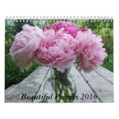 Peonies 2016 Calendar Flowers Kalender (Hoes)