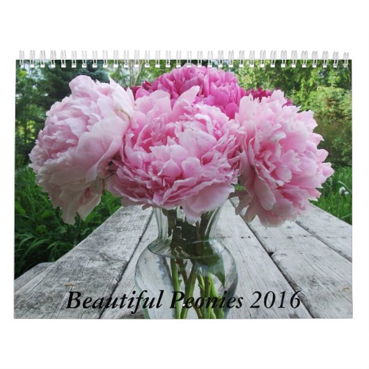 Peonies 2016 Calendar Flowers Kalender (Hoes)