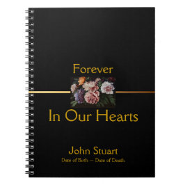 Peonies 2 Memorial Funeral Book SpNB Notitieboek