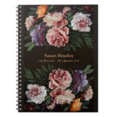 Peonies 3 Memorial of Funeral Guest Book Notitieboek (Voorkant)