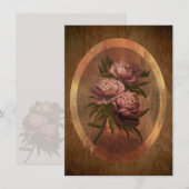 Peonies 4 x 5.6" kaart (Voorkant / Achterkant)