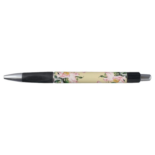 Peonies Aangepaste pen - Emmy Rubber grip Pen (Voorkant)