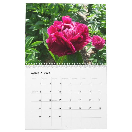 Peonies Agenda 2017 Kalender (Mar 2026)