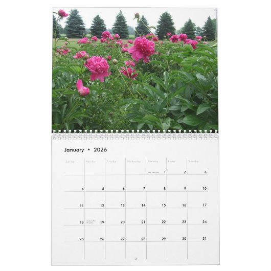 Peonies Agenda 2019 Kalender (Jan 2026)