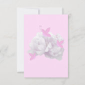 Peonies and Butterflies Birthday Invitation Kaart (Achterkant)