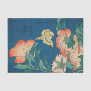Peonies and Canary, 1834 by Katsushika Hokusai Tissuepapier