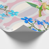 Peonies and forget-me-nots. Seamless backgroundart Cadeaupapier (Hoek)