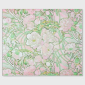 Peonies Art Nouveau Fine Art Cadeaupapier (Vlak)