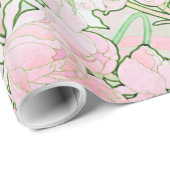 Peonies Art Nouveau Fine Art Cadeaupapier (Rol Hoek)