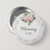Peonies Baby shower Button (Voorkant /achterkant)