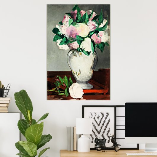 Peonies, beroemd schilderij van Edouard Manet Poster (Thuiskantoor)