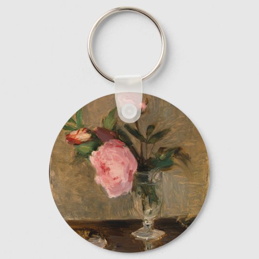 Peonies Berthe Morisot Fine Art Sleutelhanger (Voorkant)