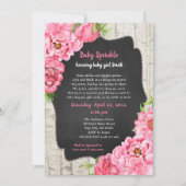 Peonies + Birch baby sprinkhaan + luidop Kaart (Voorkant)