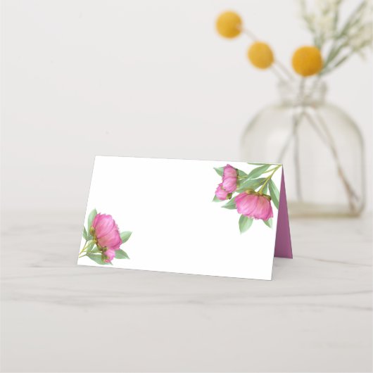 Peonies Blank Place Cards Plaatskaartje (Voorkant)