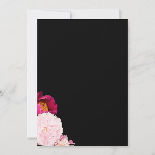 Peonies blooming Weddenschap Kaart (Achterkant)
