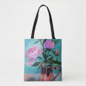 Peonies bouquet Canvas tas (Voorkant)