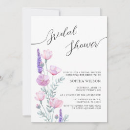 Peonies Bridal Shower Invitation Kaart