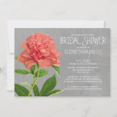 Peonies Bridal Shower Invitations Kaart (Voorkant)