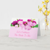 Peonies Bride voor feestvieren Kaart (Gele Bloem)