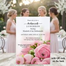 Peonies Bridesmaid Luncheon Invitation