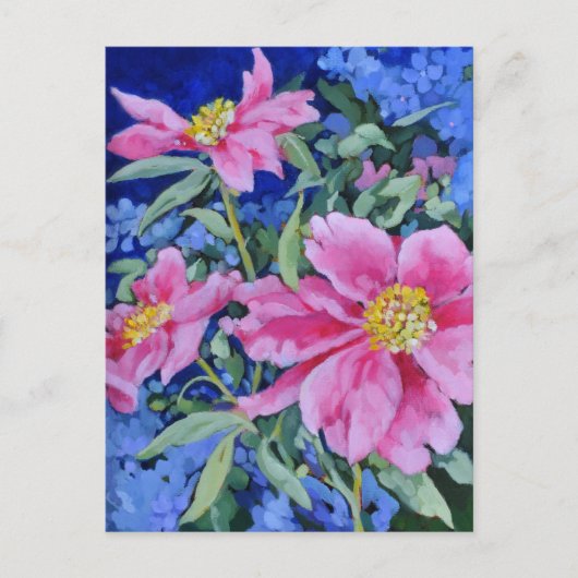 Peonies Briefkaart (Voorkant)