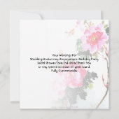 Peonies & Butterflies/All-Occasion Custom Invitae Kaart (Achterkant)