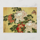 Peonies & Butterflies Hokusai Briefkaart (Voorkant)