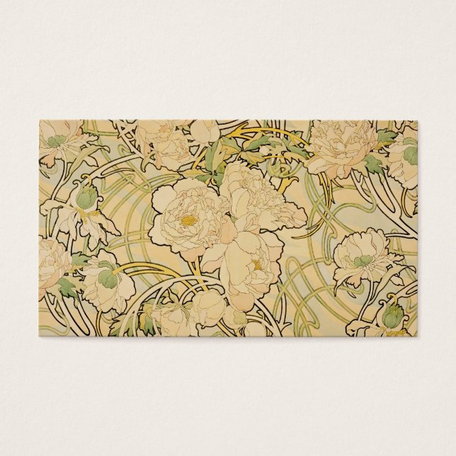 Peonies c1897 visitekaartjes (Voorkant)