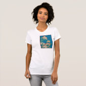 Peonies & Canary by Hokusai T-shirt (Voorkant volledig)