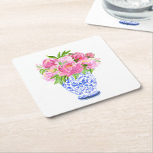 Peonies Chinoiserie Vase