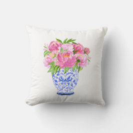 Peonies Chinoiserie Vase Kussen