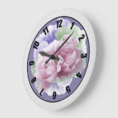 Peonies Cirkel Grote klok (Hoek)