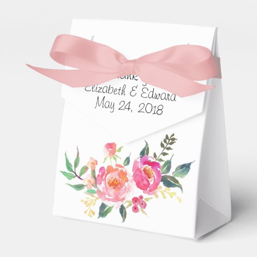 Peonies dank u bedankdoosjes (Voorkant Zijde)