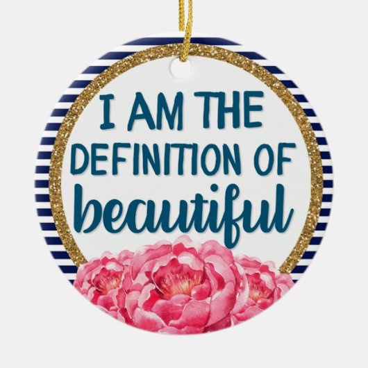 Peonies Definitie van prachtig Inspirerend Keramisch Ornament (Voorkant)