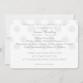 Peonies Digital Paper Cut-Out Celebration of Life Kaart (Achterkant)