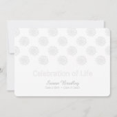 Peonies Digital Paper Cut-Out Celebration of Life Kaart (Voorkant)