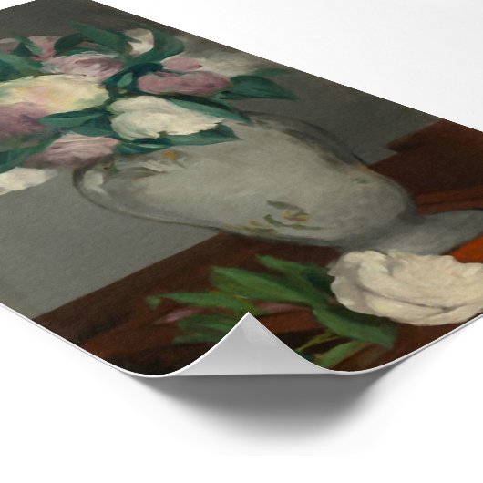 Peonies, Édouard Manet Poster (Hoek)