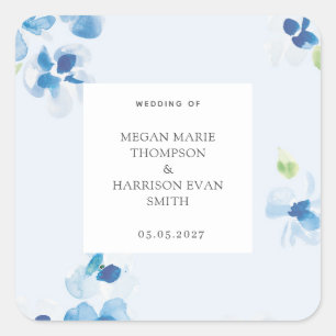 Peonies elegant flower hoek vierkante sticker