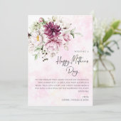 Peonies elegante Moederdag Feestdagenkaart (Staand voorkant)