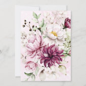 Peonies elegante verjaardag kaart (Achterkant)