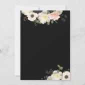 Peonies en Anemones die weduwschap uitnodigen Kaart (Achterkant)