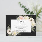 Peonies- en Anemones Romantic RSVP-kaart RSVP Kaartje (Staand voorkant)