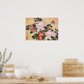 Peonies en Butterfly Hokusai Poster (Keuken)