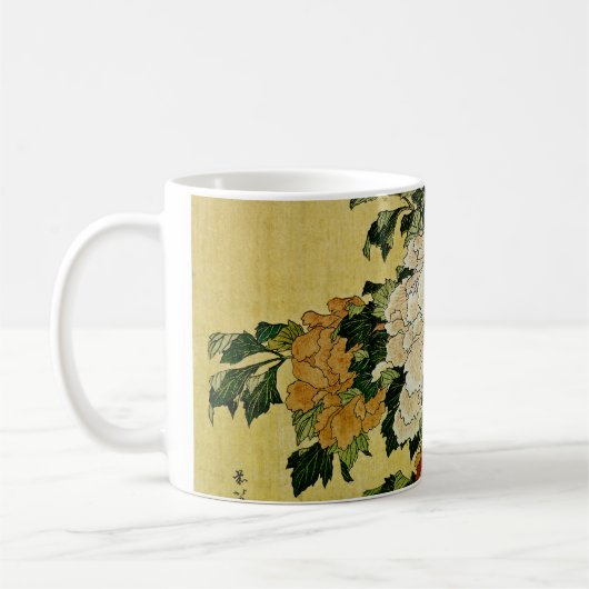 Peonies en Butterfly Koffiemok (Links)