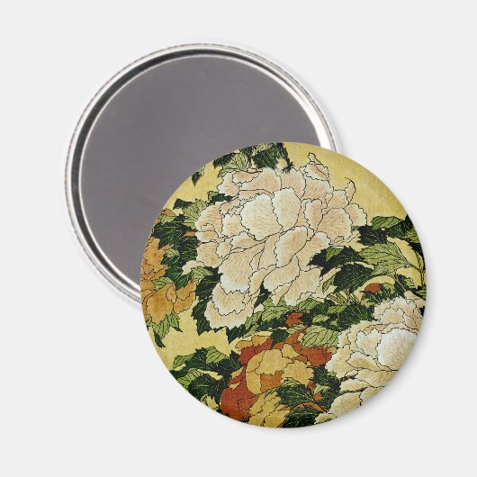 Peonies en Butterfly Magneet (Voorkant / Achterkant)