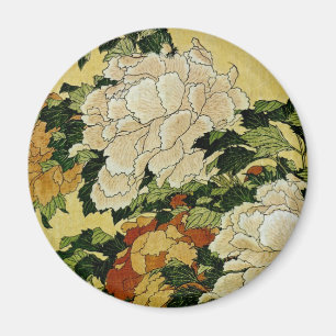 Peonies en Butterfly Magneet