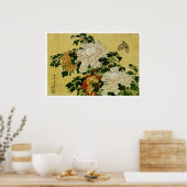 Peonies en Butterfly Poster (Keuken)