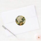 Peonies en Butterfly Ronde Sticker (Envelop)